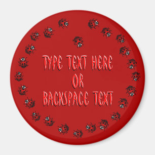 Ladybug Art Magnet Anpassningsbar Ladybug Fridge M