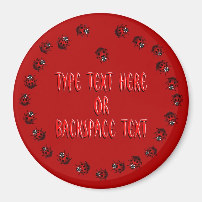 Ladybug Art Magnet Anpassningsbar Ladybug Fridge M (Framsidan)