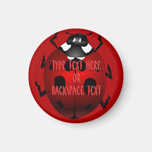 Ladybug Art Magnet Anpassningsbar Ladybug Fridge M (Framsidan)