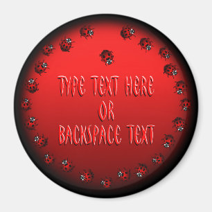 Ladybug Art Magnet Anpassningsbar Ladybug Fridge M