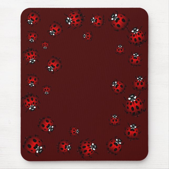 Ladybug Art Mousepad Kryp Keepsakes Ladybug Gifts Musmatta (Framsidan)