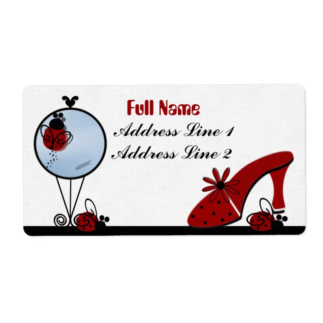 Ladybug Avery-etikett Fraktsedel (Framsidan)