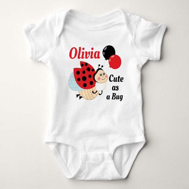 Ladybug Baby Cusmomized Bodykostym T Shirt (Framsida)