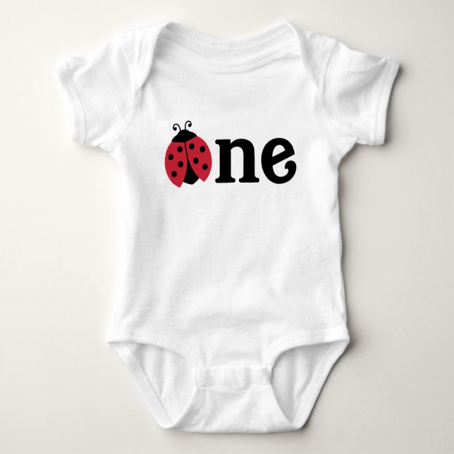 Ladybug Baby Shirt for First Födelsedagsfest T Shirt (Framsida)