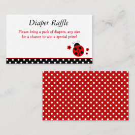 Ladybug Baby Shower Diaper Raffle Tilläggskort