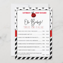 Ladybug Baby Shower - Editable Namn, 5x7