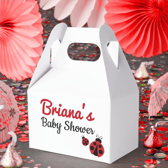 Ladybug Baby Shower eller Birthday Presentaskar (Ladybug Party Favor Gift Boxes)