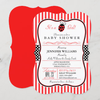 Ladybug Baby Shower-inbjudan Inbjudningar