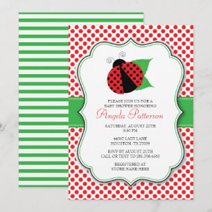 Ladybug Baby Shower-inbjudan Inbjudningar