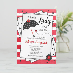 Ladybug Baby Shower-inbjudan Inbjudningar