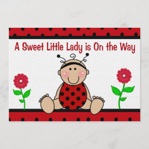 Ladybug Baby Shower-inbjudan Inbjudningar
