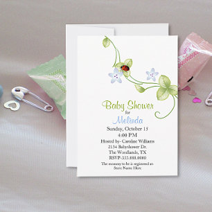Ladybug Baby Shower-inbjudan Inbjudningar