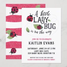Ladybug Baby Shower-inbjudan Inbjudningar