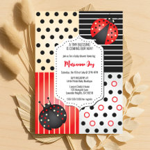 Ladybug Baby Shower | Röd och svart Polka dots