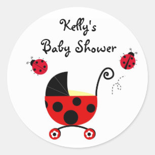 Ladybug Baby Shower Stickers etiketter