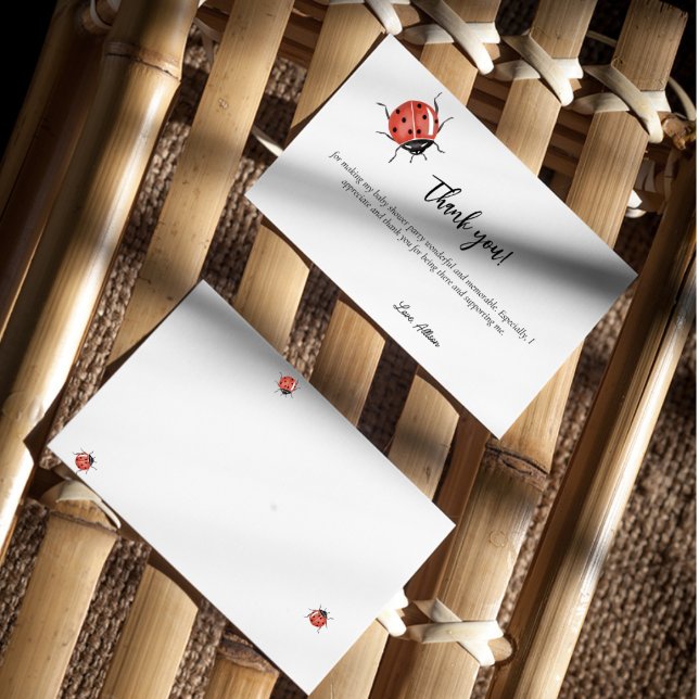 Ladybug Baby Shower Tack Kort (Skapare uppladdad)