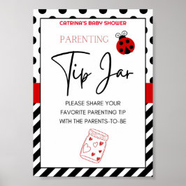 Ladybug Baby Shower-tecken Poster