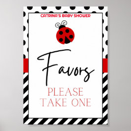 Ladybug Baby Shower-tecken Poster