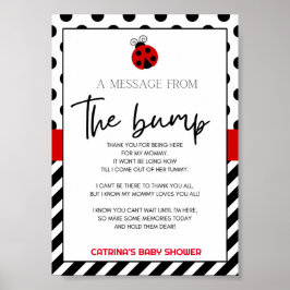 Ladybug Baby Shower-tecken Poster