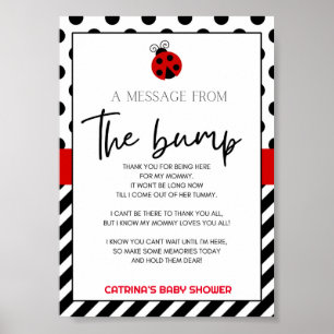 Ladybug Baby Shower-tecken Poster
