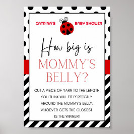 Ladybug Baby Shower-tecken Poster