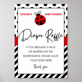 Ladybug Baby Shower-tecken Poster