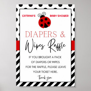 Ladybug Baby Shower-tecken Poster