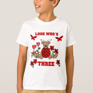 Ladybug Bear 3:e födelsedag Tshirts