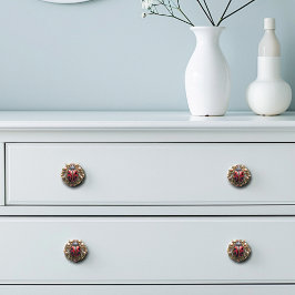 Ladybug BeSnyVT Art Deco Guld Pearls Rubies Knopp