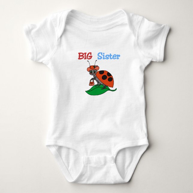 Ladybug Big Sister T-shirt (Framsida)