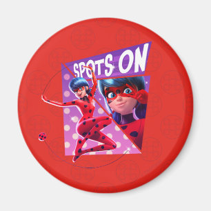Ladybug Bild på Lila Magnet