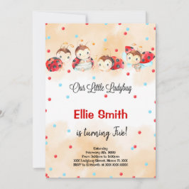 Ladybug Birthday-inbjudan Inbjudningar