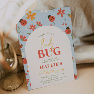 Ladybug Birthday-inbjudan   Land födelsedag Inbjudningar