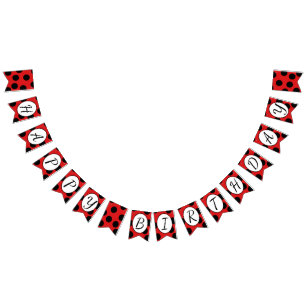 Ladybug Birthday Vimplar