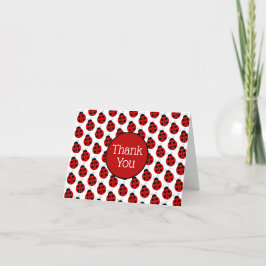 Ladybug Blank Inside Foldat Card Tack Kort