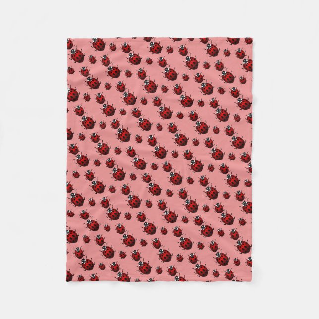 Ladybug Blanket Cute Ladybird Fleece Blanket (Framsidan)