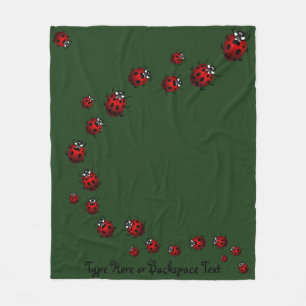 Ladybug Blanket Ladybug Anpassningsbar Ladybird Bl Fleecefilt