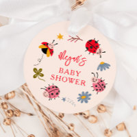 Ladybug Blommigt Girl Baby Shower