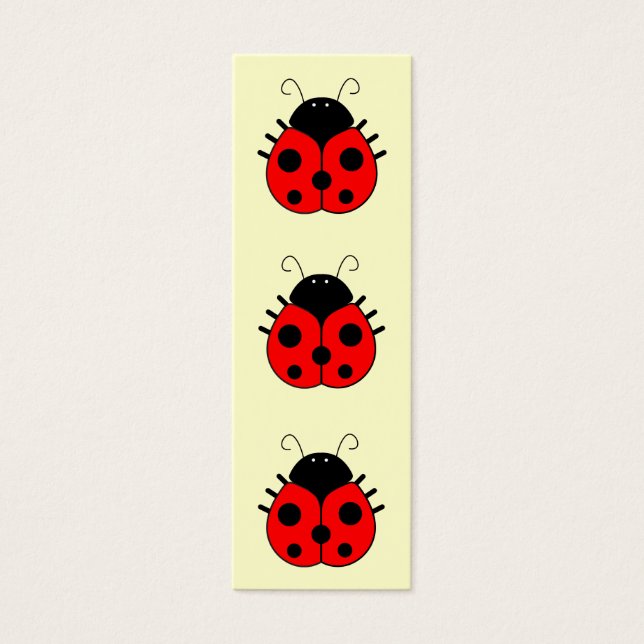 Ladybug Bookmark Litet Visitkort (Framsidan)