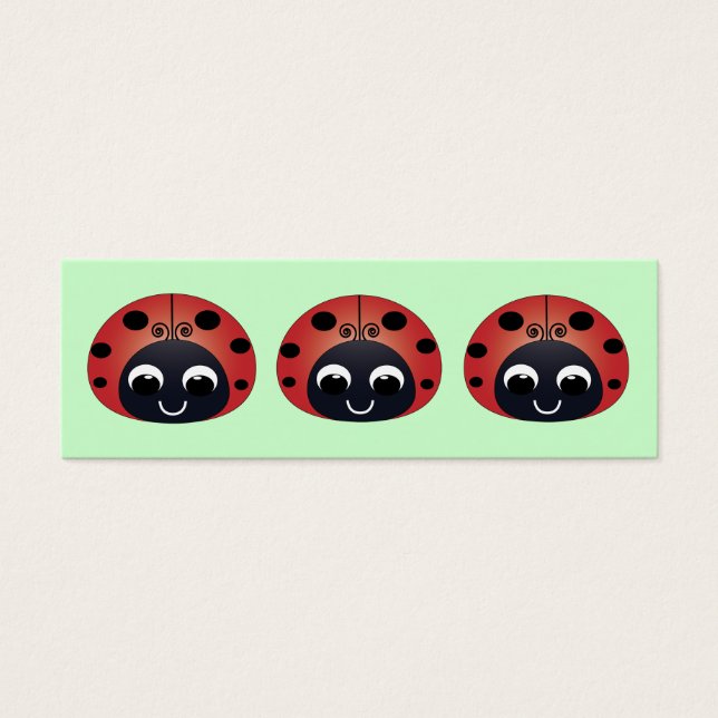 Ladybug Bookmark Litet Visitkort (Framsidan)