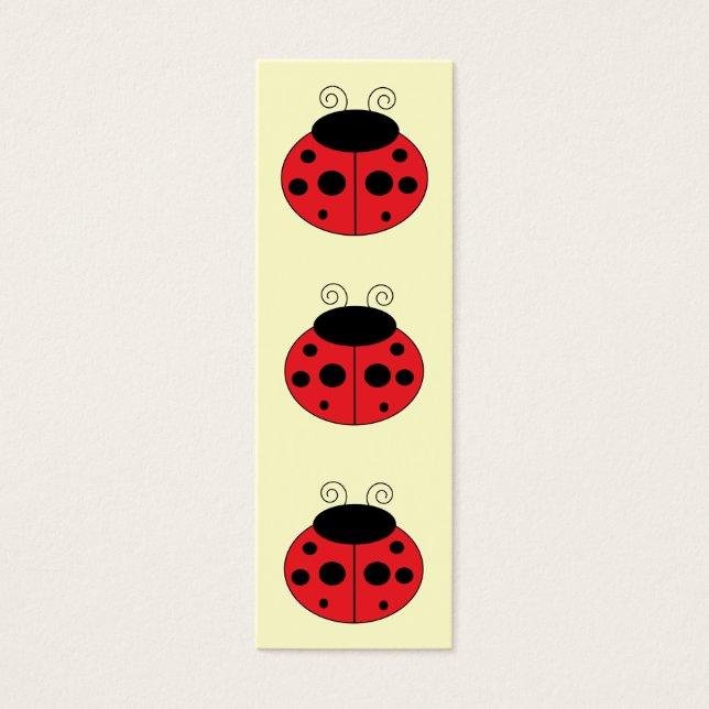 Ladybug Bookmark Litet Visitkort (Framsidan)