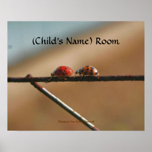 Ladybug Buddies Kids Room Personlig Wall Poster