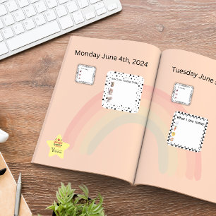 Ladybug Bullet Journal eller Planner Square Sticke Fyrkantigt Klistermärke