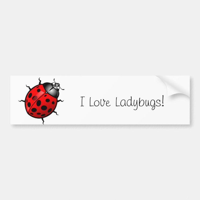 Ladybug Bumper Sticker Bildekal (Framsidan)