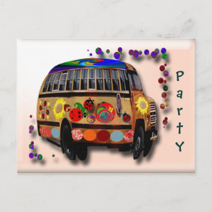 Ladybug Buss Inbjudan Vykort