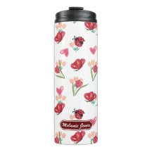 Ladybug, Butterfly och Tulip Heart Mönster