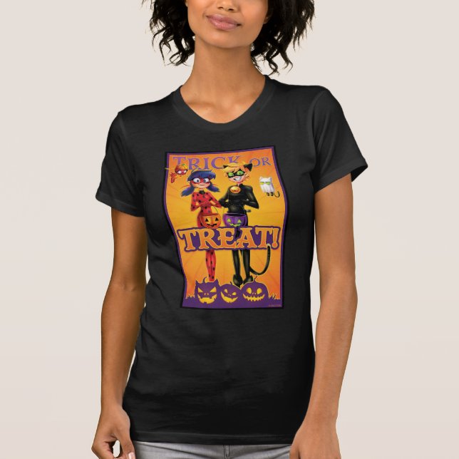 Ladybug & Cat Noir | Bus eller godis! T Shirt (Framsida)
