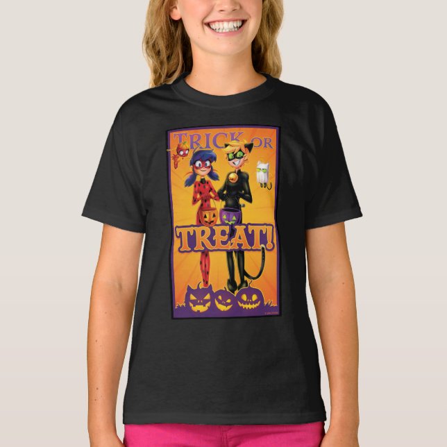 Ladybug & Cat Noir | Bus eller godis! T Shirt (Framsida)