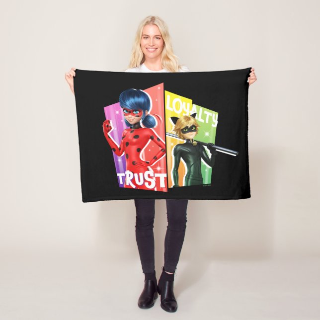 Ladybug & Cat Noir | Förtroende och lojalitet Fleecefilt (På plats)