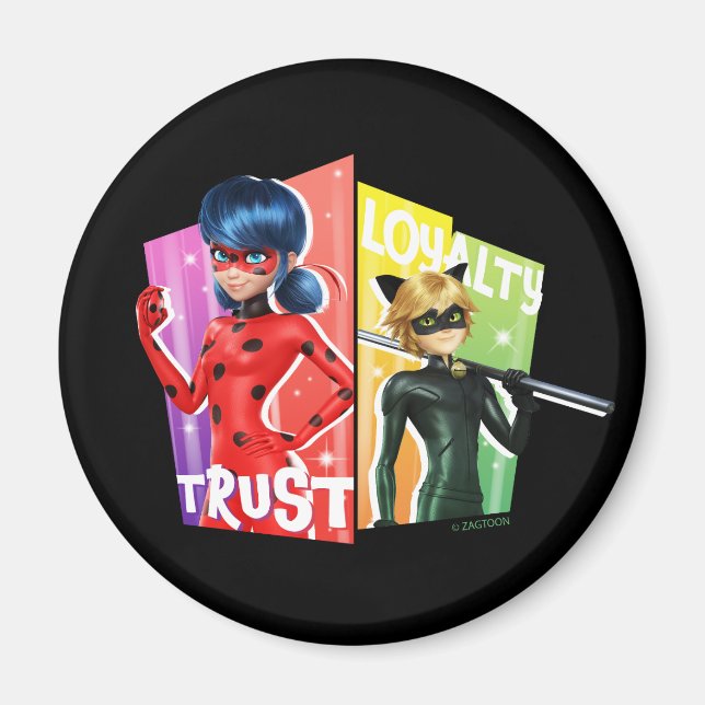 Ladybug & Cat Noir | Förtroende och lojalitet Magnet (Framsidan)